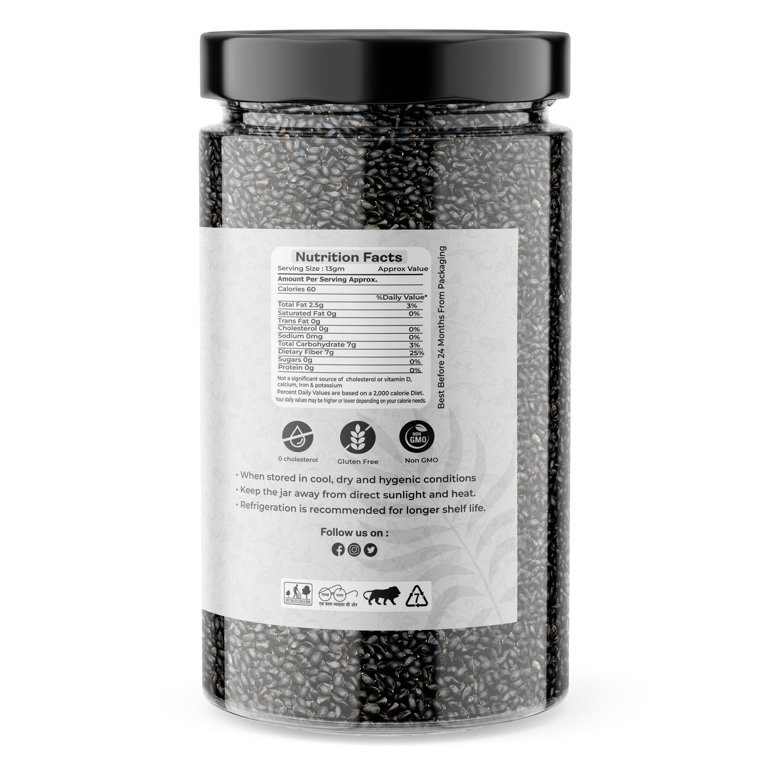 GRANIC FARMS – Raw Basil Seeds for eating | Sabja Seeds | Tukmaria