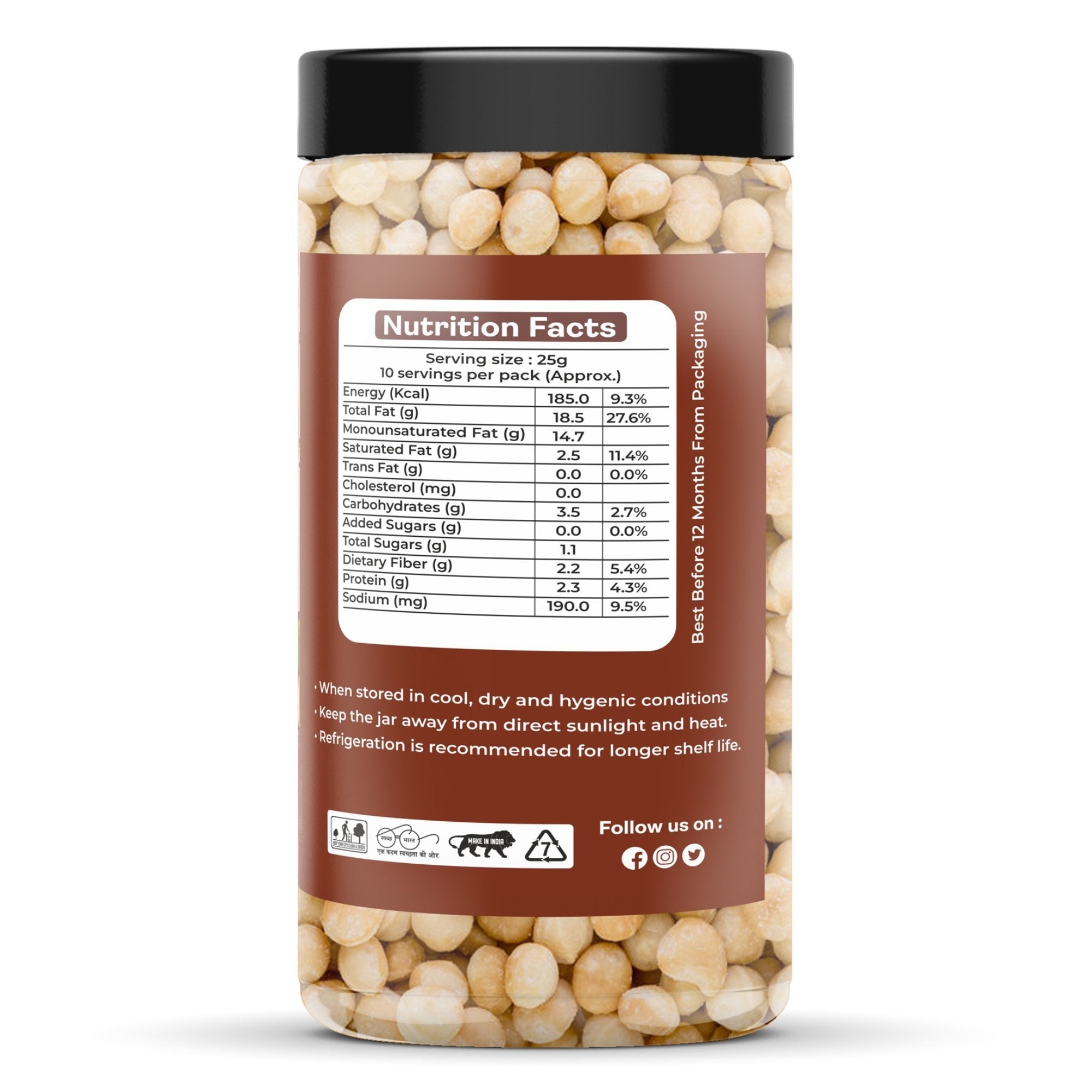 Granic Farms Premium Macadamia Nuts  (Grade A ++ Nuts, Premium Jumbo Size) Premium Australian Macadamia Nuts